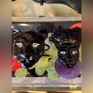 Black Panther Necklace and Bracelet Set